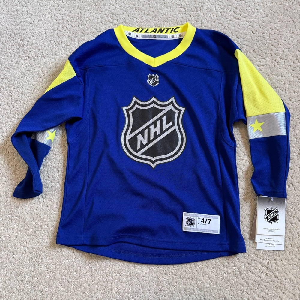 NWT NHL Atlantic Division 2018 Tampa All Star Jersey Authentic Youth Kids 4/7